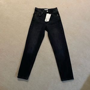 NWT Zara high rise black wash jeans in size 0